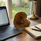 Live-Edge Wood Desk Clock