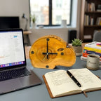 Live-Edge Wood Desk Clock