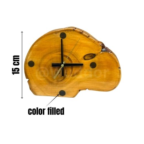 Live-Edge Wood Desk Clock