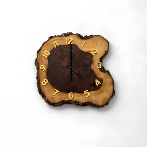 Large  Live Edge Wood Wall Clock